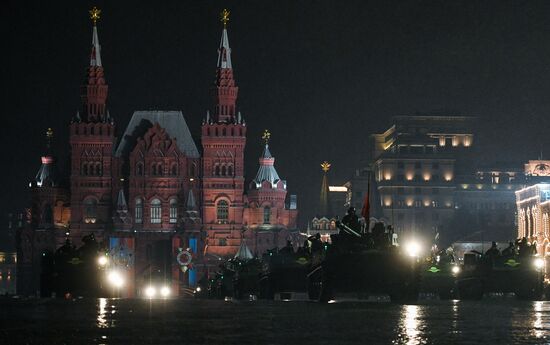 Victory Day Parade rehearsal on Red Square