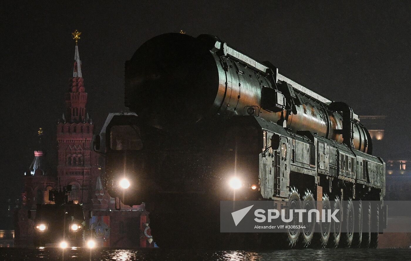 Victory Day Parade rehearsal on Red Square