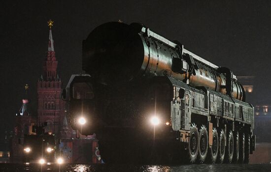 Victory Day Parade rehearsal on Red Square