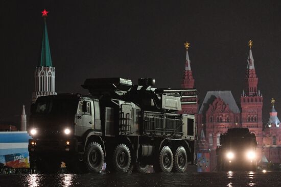 Victory Day Parade rehearsal on Red Square