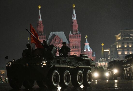 Victory Day Parade practice on Red Square