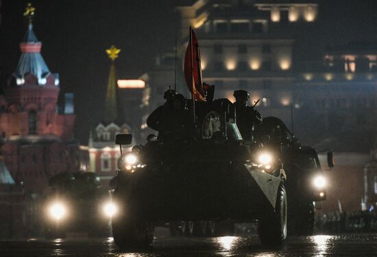 Victory Day Parade practice on Red Square