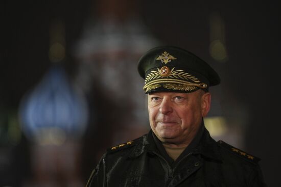 Rehearsing for Victory Day parade on Red Square