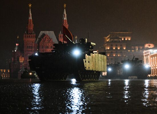 Victory Day Parade rehearsal on Red Square