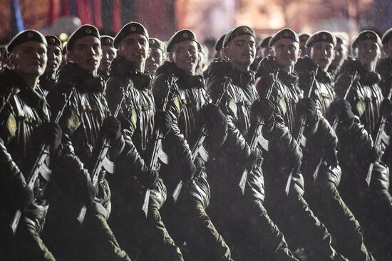 Victory Day Parade rehearsal on Red Square
