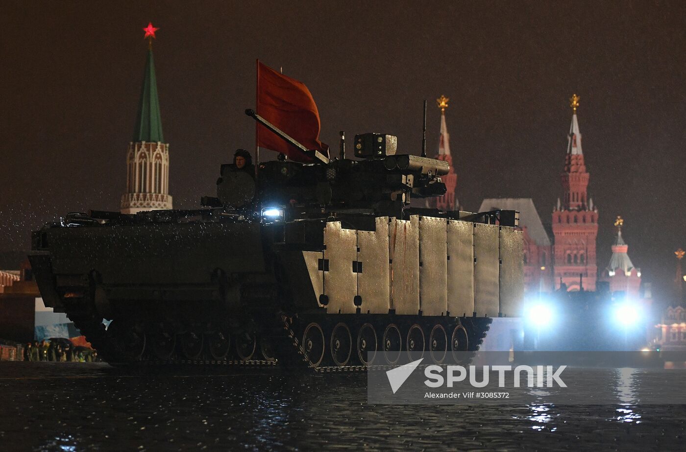 Victory Day Parade rehearsal on Red Square