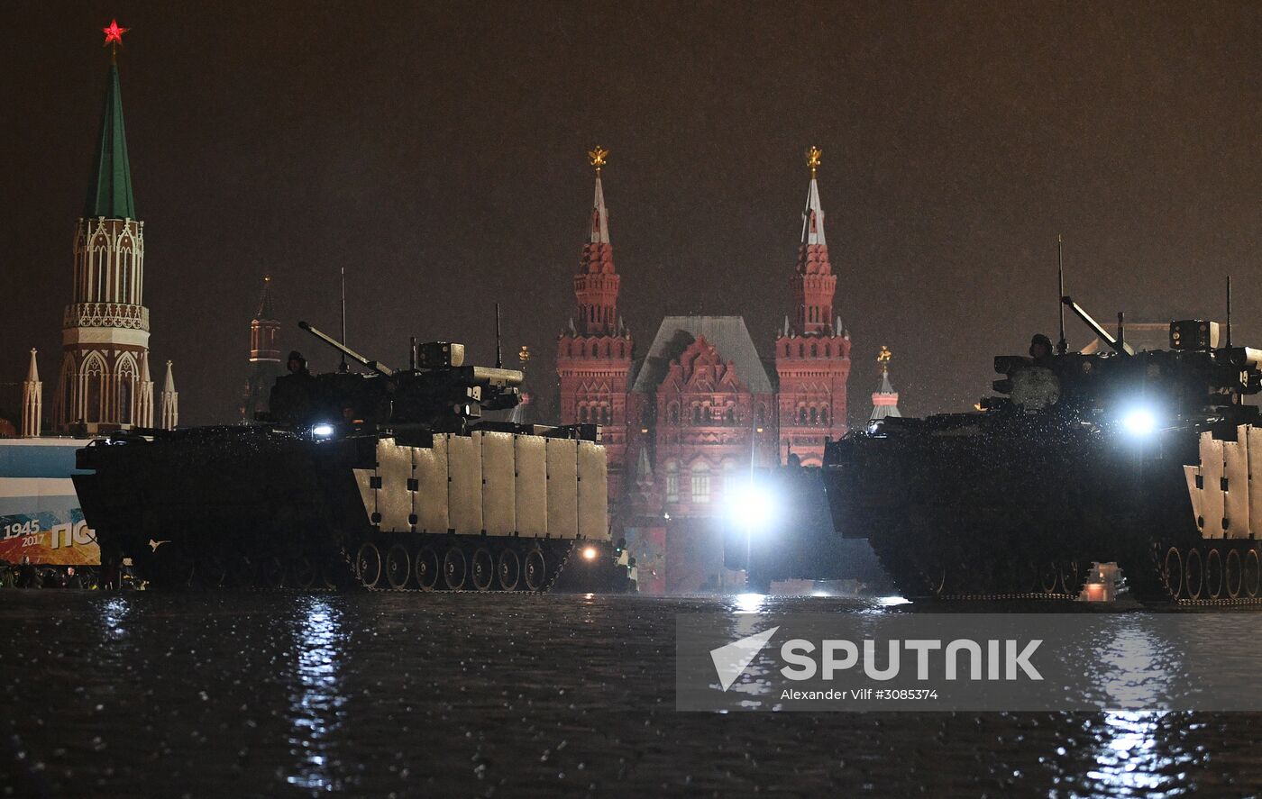 Victory Day Parade rehearsal on Red Square