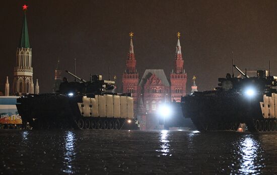 Victory Day Parade rehearsal on Red Square