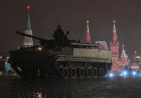 Victory Day Parade rehearsal on Red Square
