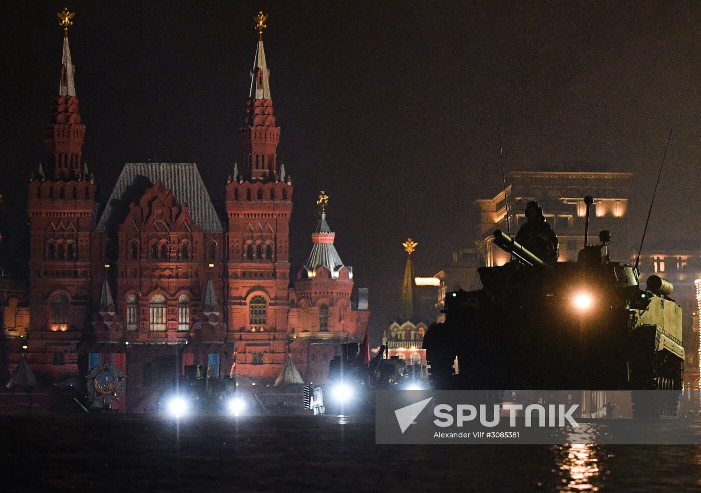 Victory Day Parade rehearsal on Red Square