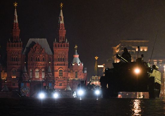 Victory Day Parade rehearsal on Red Square