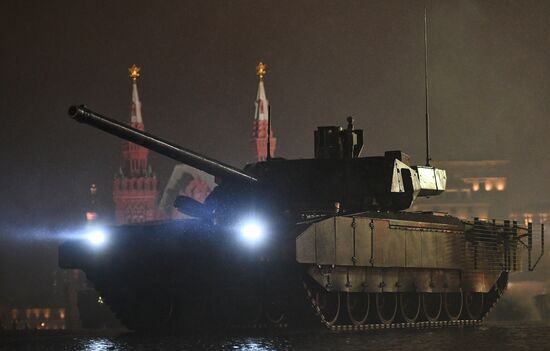 Victory Day Parade practice on Red Square