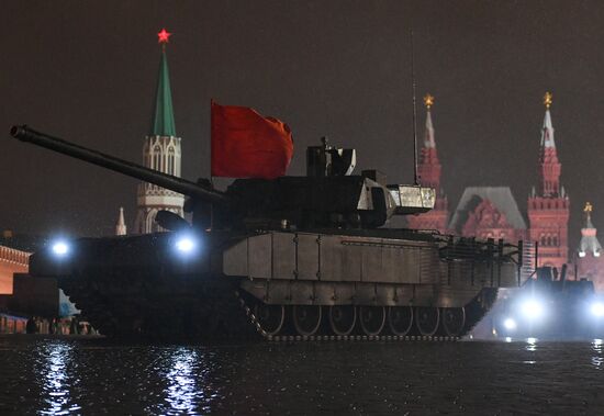 Victory Day Parade practice on Red Square