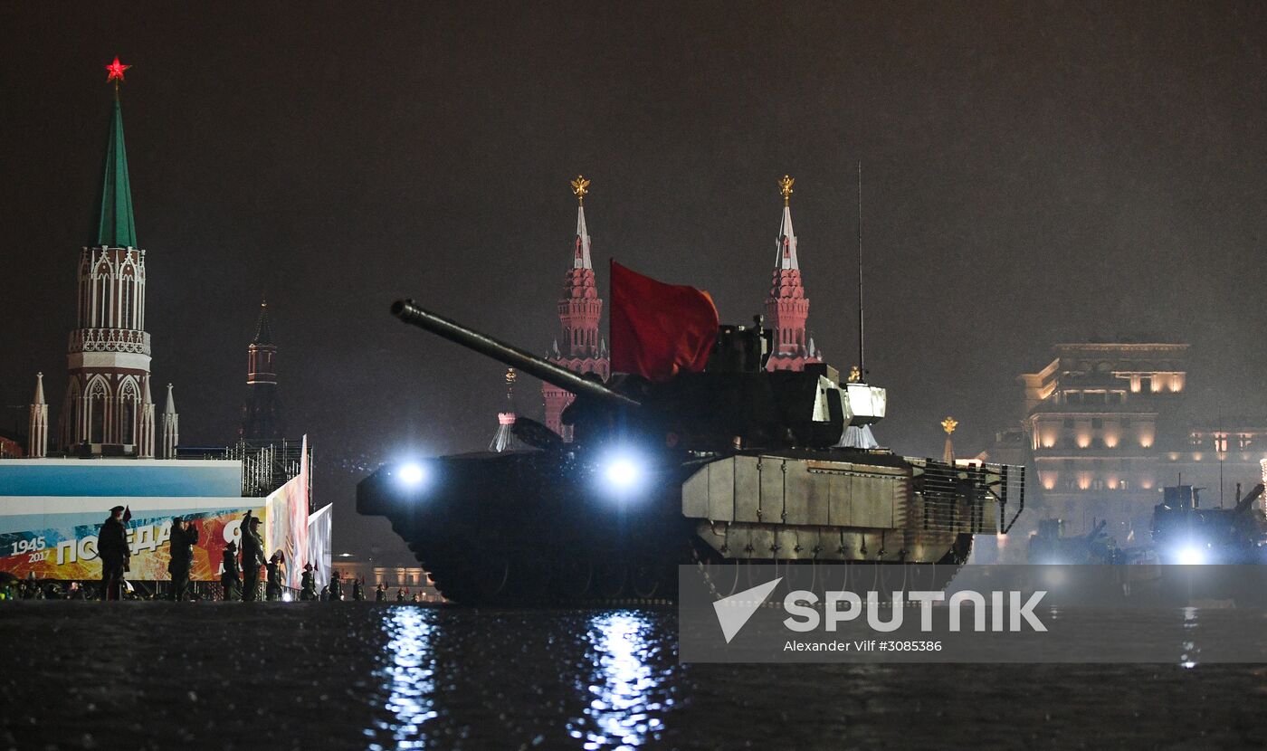 Victory Day Parade practice on Red Square