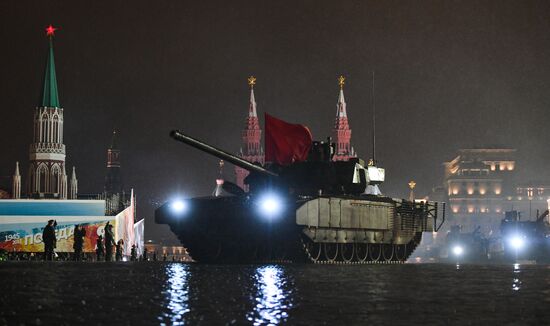 Victory Day Parade practice on Red Square