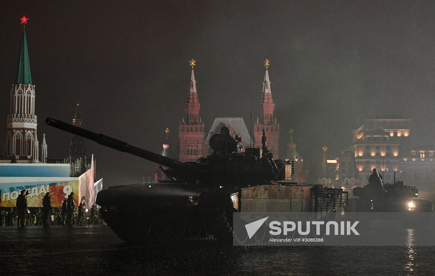 Victory Day Parade practice on Red Square