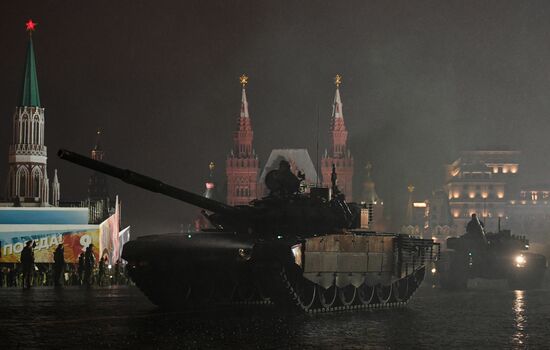 Victory Day Parade practice on Red Square
