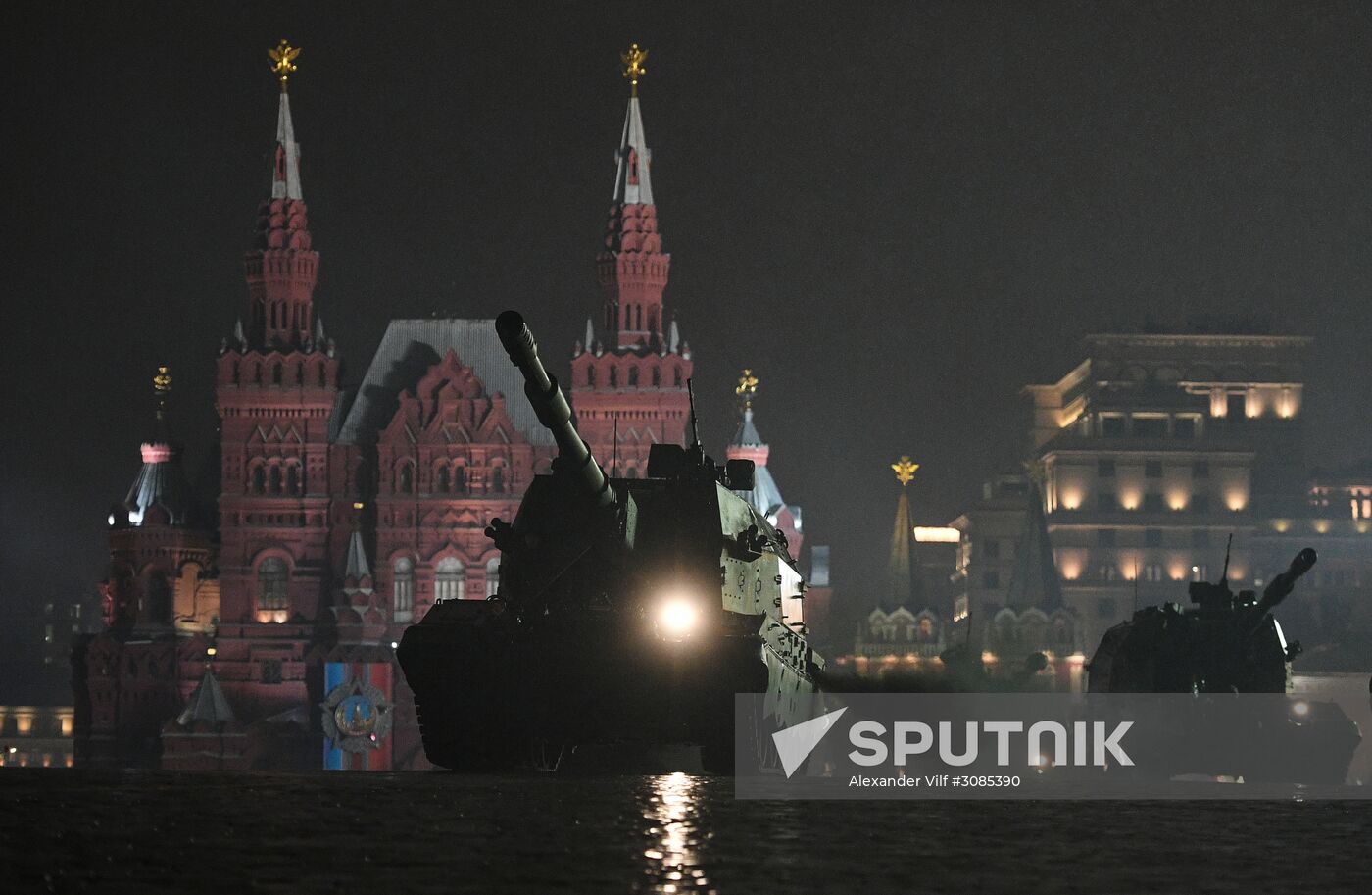 Victory Day Parade rehearsal on Red Square