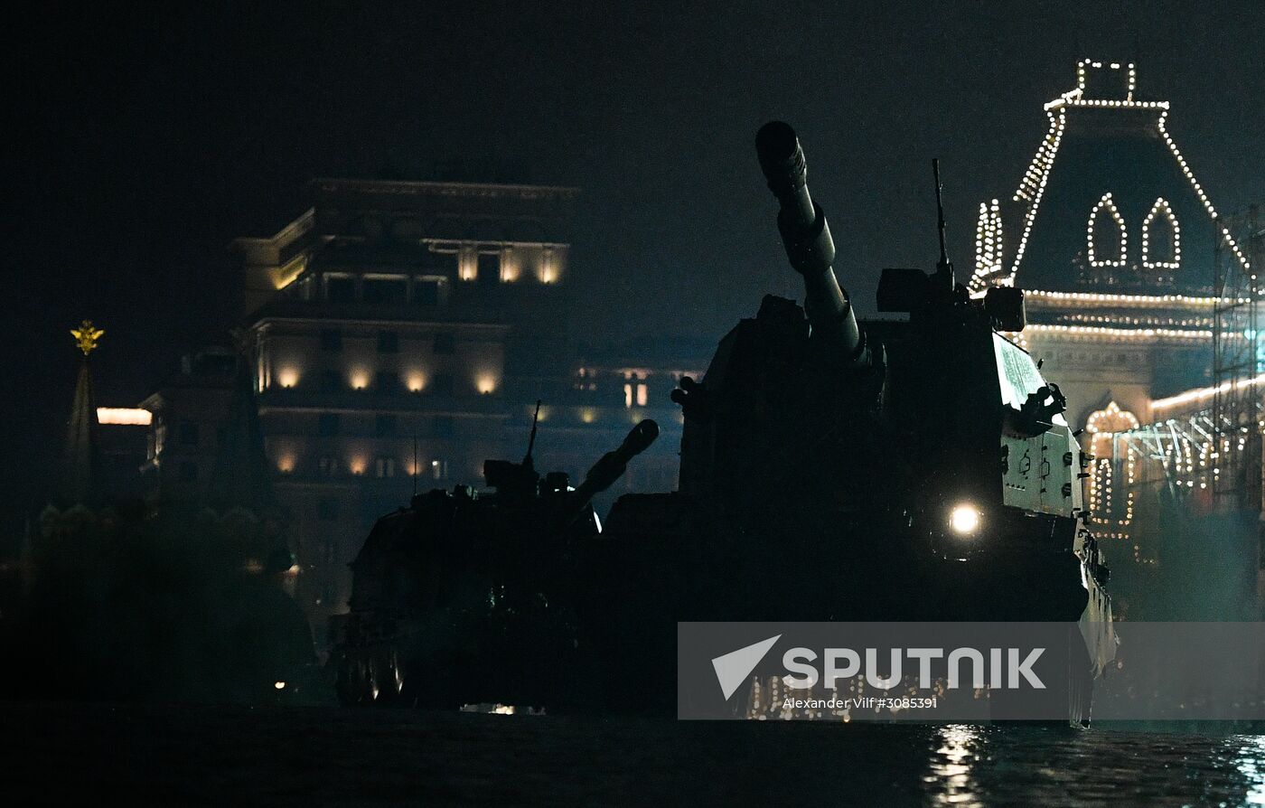 Victory Day Parade rehearsal on Red Square