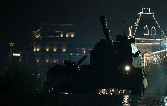 Victory Day Parade rehearsal on Red Square