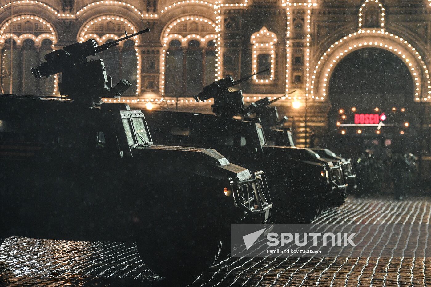 Rehearsing for Victory Day parade on Red Square