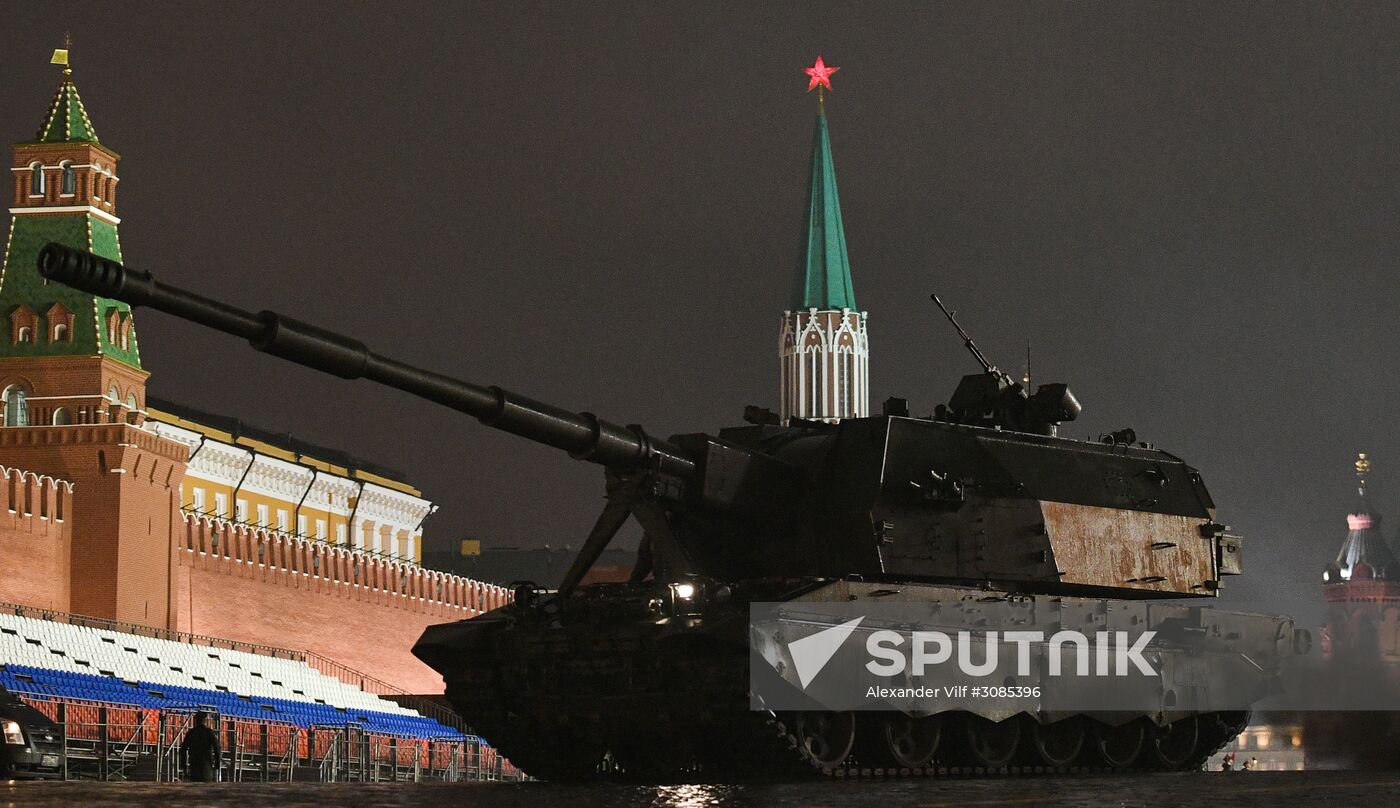 Victory Day Parade rehearsal on Red Square