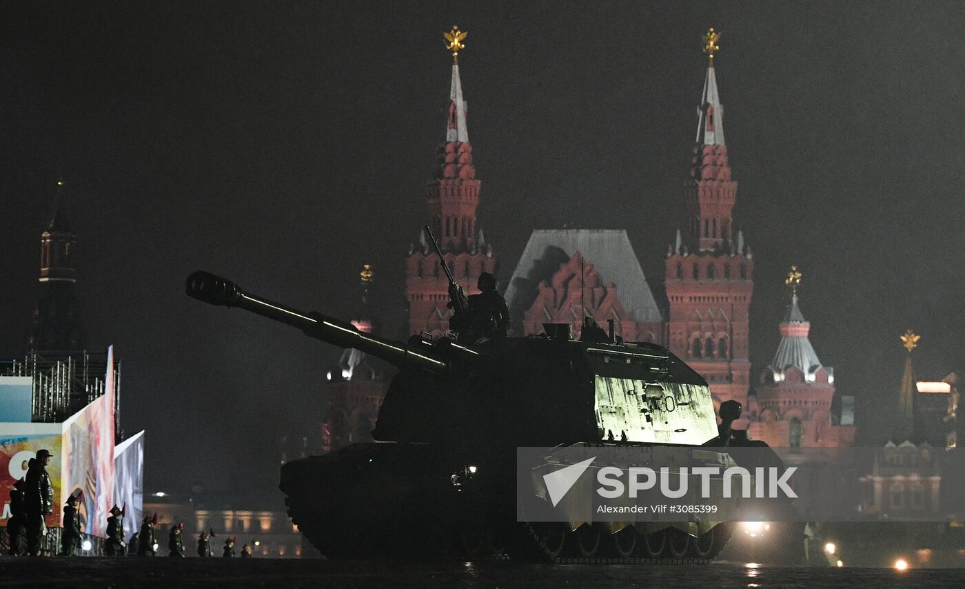 Victory Day Parade rehearsal on Red Square