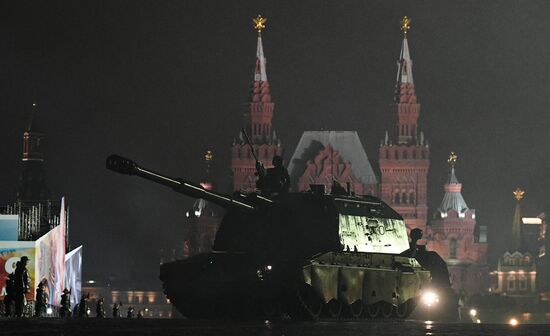 Victory Day Parade rehearsal on Red Square