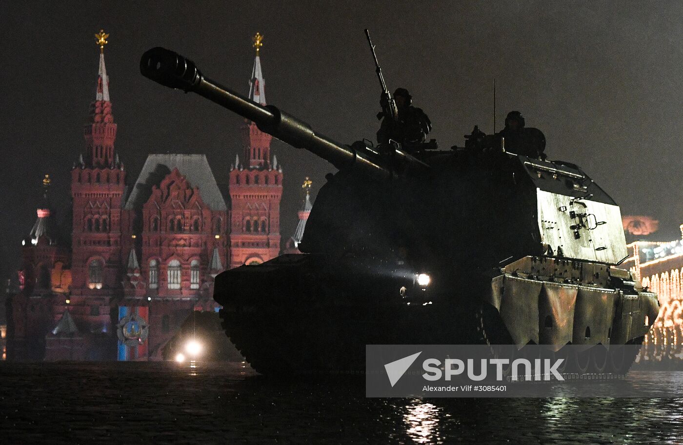 Victory Day Parade rehearsal on Red Square