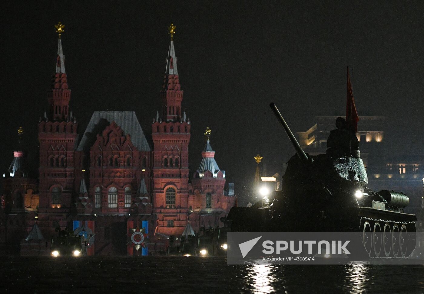 Victory Day Parade rehearsal on Red Square