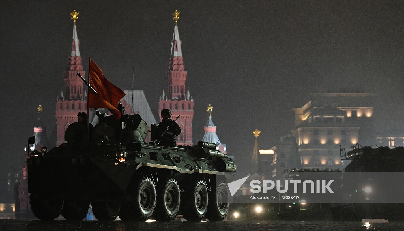 Victory Day Parade practice on Red Square