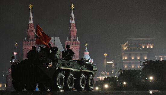 Victory Day Parade practice on Red Square