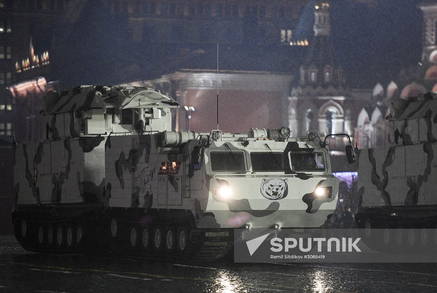 Rehearsing for Victory Day parade on Red Square