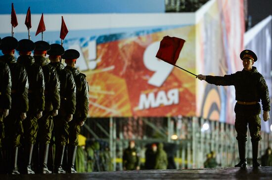 Victory Day Parade rehearsal on Red Square
