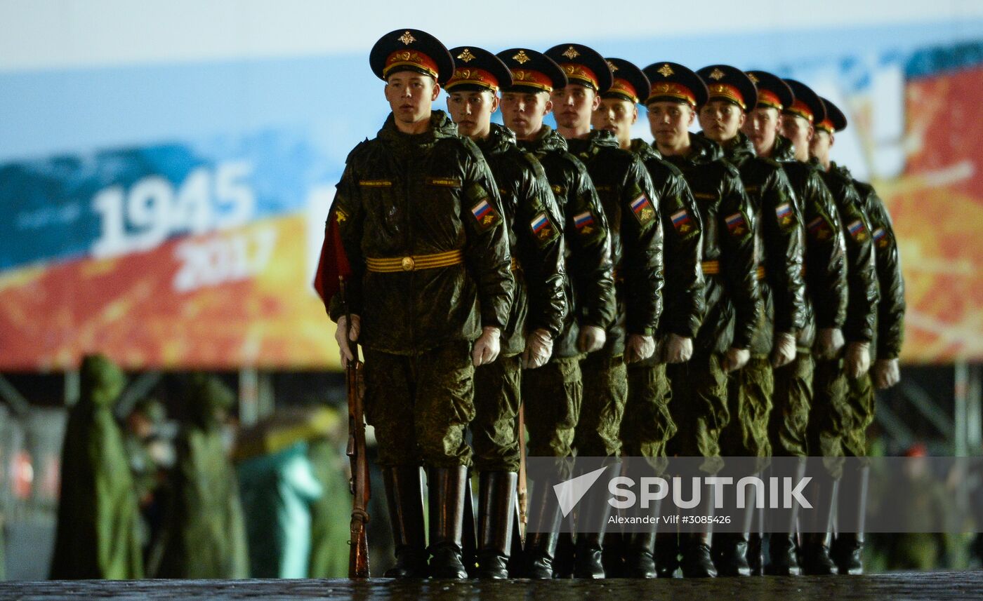 Victory Day Parade rehearsal on Red Square
