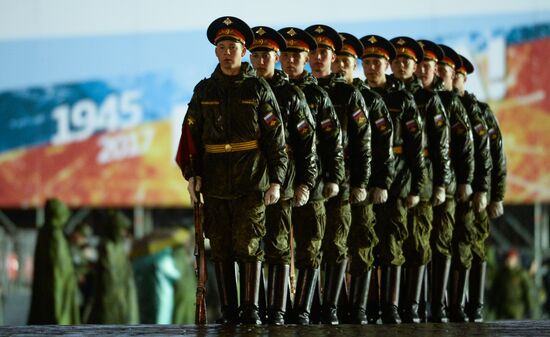 Victory Day Parade rehearsal on Red Square