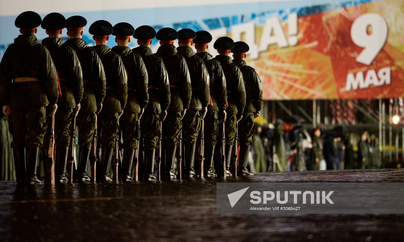 Victory Day Parade rehearsal on Red Square