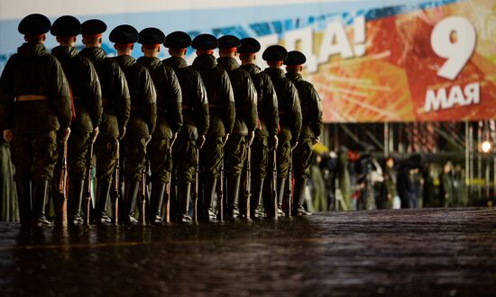Victory Day Parade rehearsal on Red Square