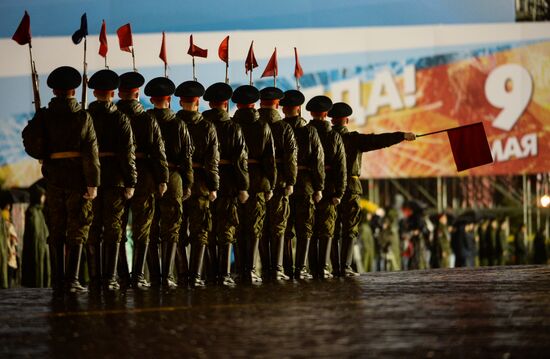 Victory Day Parade rehearsal on Red Square