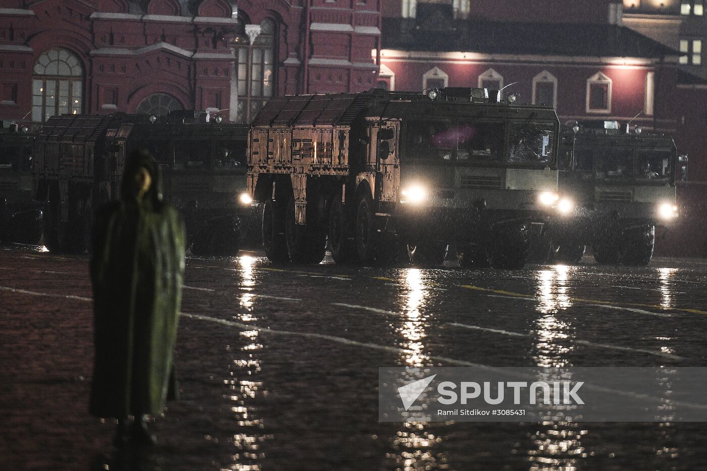 Rehearsing for Victory Day parade on Red Square