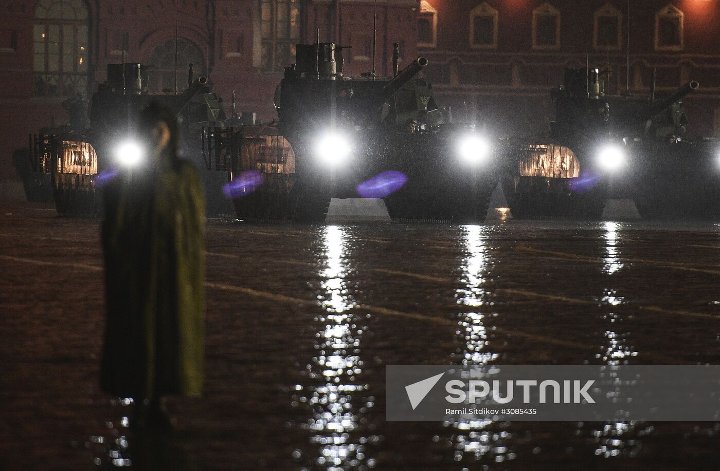 Rehearsing for Victory Day parade on Red Square