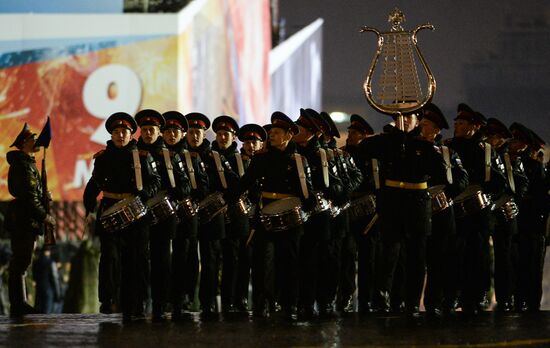 Rehearsing for Victory Day parade on Red Square