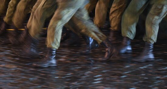 Victory Day Parade rehearsal on Red Square
