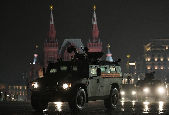 Victory Day Parade practice on Red Square