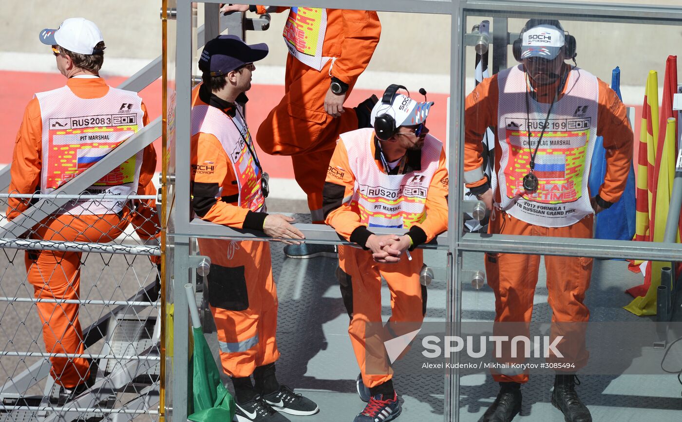 Car racing. Formula 1 Grand Prix of Russia. Free races. First session