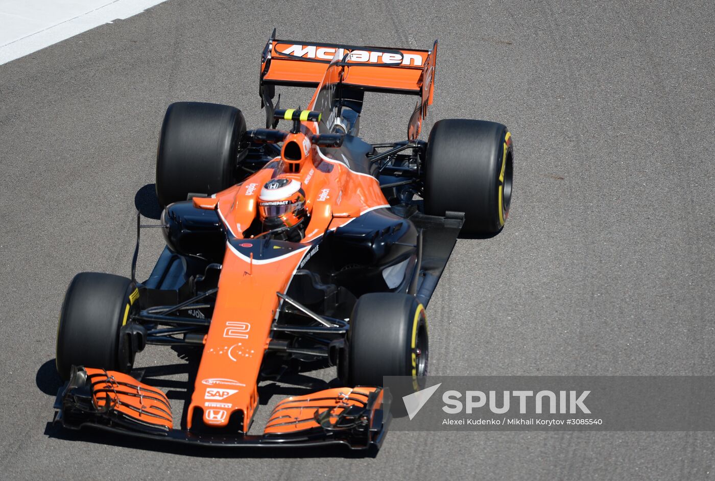 Car racing. Formula 1 Grand Prix of Russia. Free races. First session