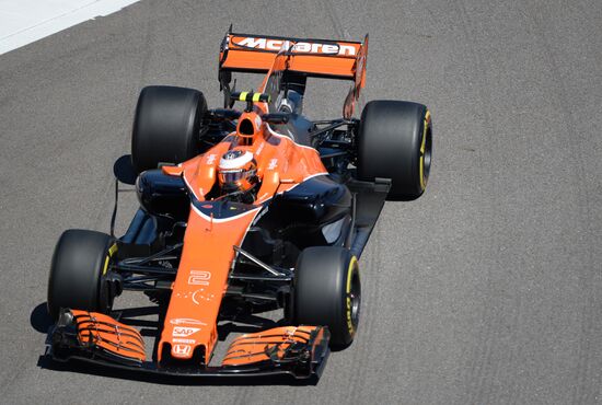 Car racing. Formula 1 Grand Prix of Russia. Free races. First session