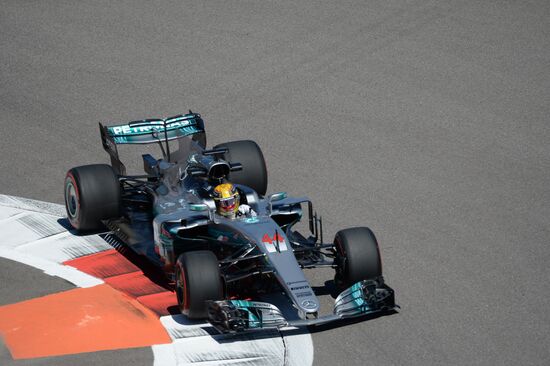 Car racing. Formula 1 Grand Prix of Russia. Free races. First session