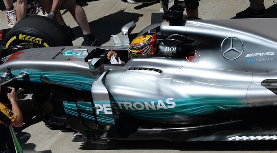 Car racing. Formula 1 Grand Prix of Russia. Free races. First session
