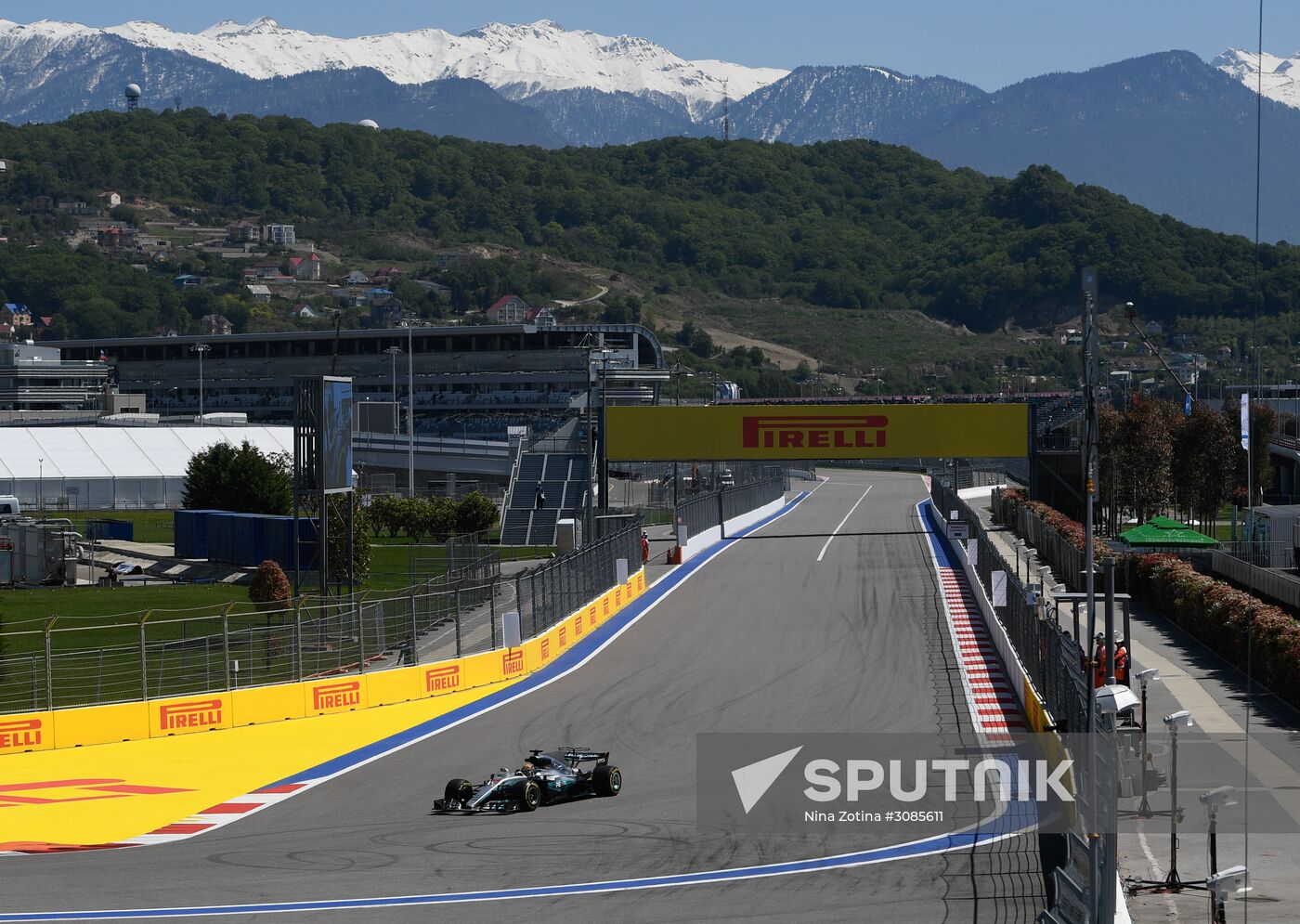 Car racing. Formula 1 Grand Prix of Russia. Free races. First session